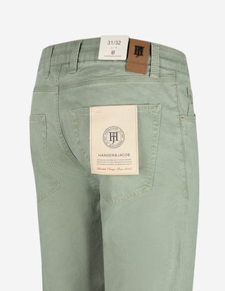 Twill Melange Femficksbyxa Olivgrön
