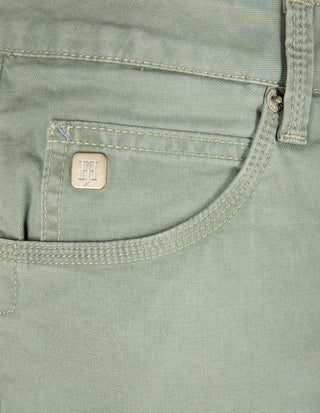 Twill Melange Femficksbyxa Olivgrön
