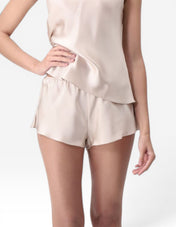 Shorts Siden Champagne