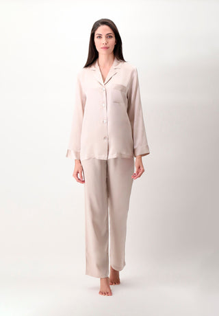 Pyjamas Siden Champagne