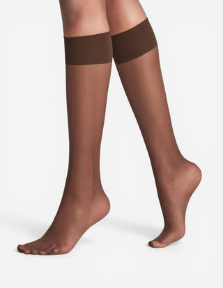Pure Matt Knee High 20 DEN Knästrumpor Mörkbrun