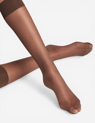 Pure Matt Knee High 20 DEN Knästrumpor Mörkbrun