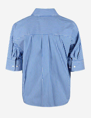 Samira Blus Blå/Vit