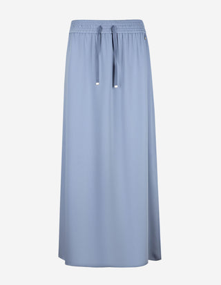 Satin Kjol Blå