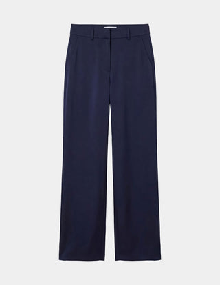 Ingrid Byxa Satin Mörkblå