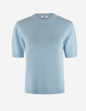 Signe T-shirt Ull/Cashmere Ljusblå