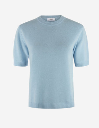 Signe T-shirt Ull/Cashmere Ljusblå