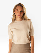 Signe  T-Shirt Ull/Kashmir Creme