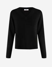 Sol V-Neck Ull/Cashmere Svart
