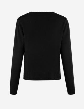 Sol V-Neck Ull/Cashmere Svart