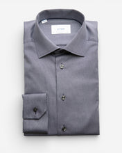 Slim Fit Skjorta Semi Solid Twill Marinblå