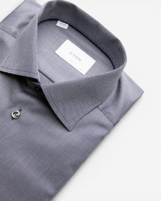 Slim Fit Skjorta Semi Solid Twill Marinblå