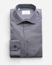 Contemporary Fit Skjorta Semi Solid Twill Marinblå