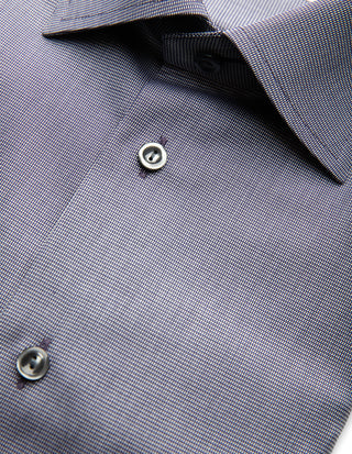 Contemporary Fit Skjorta Semi Solid Twill Marinblå