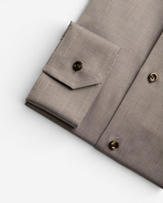 Contemporary Fit Skjorta Semi Solid Twill Brun