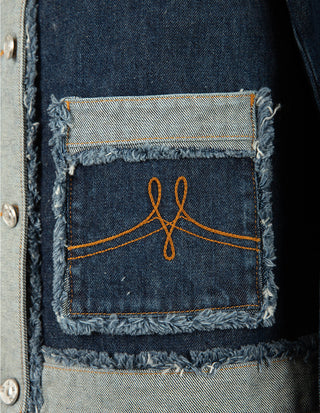 Inside-out Jeansjacka Denim Blå