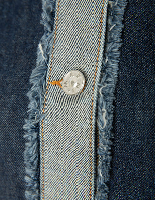 Inside-out Jeansjacka Denim Blå