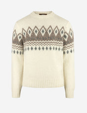Tröja Rundhals Merino Alpacka Fair Isle Benvit