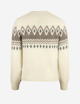 Tröja Rundhals Merino Alpacka Fair Isle Benvit