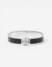 Kira Enamel Armband Silver/Svart