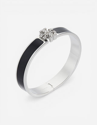 Kira Enamel Armband Silver/Svart