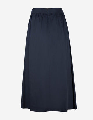 Poplin Kjol Marinblå