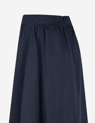 Poplin Kjol Marinblå