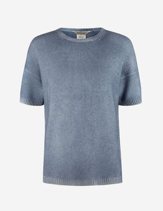 Two-Face T-Shirt Cashmere Denim/Ljusblå