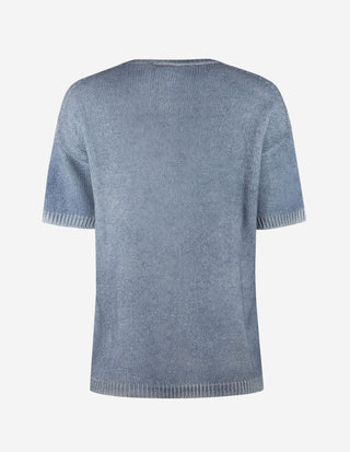 Two-Face T-Shirt Cashmere Denim/Ljusblå