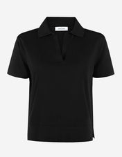 Open Polo Piquet Svart