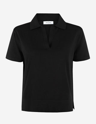 Open Polo Piquet Svart