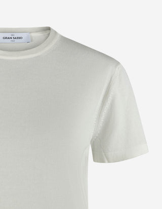 Stickad T-Shirt Benvit