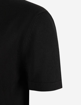 Stickad T-Shirt Svart