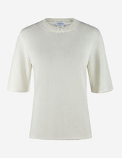 Stickad T-shirt Benvit
