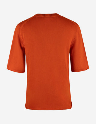 Stickad T-shirt Orange