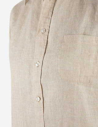 Mimmi Skjorta Linne Beige