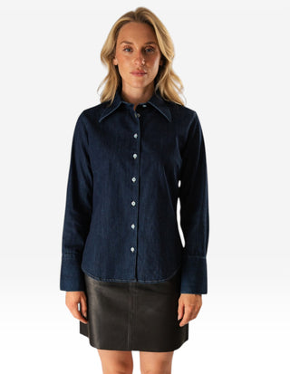 Molly Denimskjorta Mörkblå