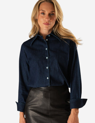 Molly Denimskjorta Mörkblå