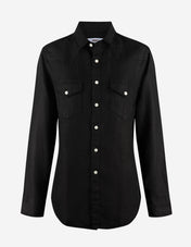 Maja Overshirt Linne Svart
