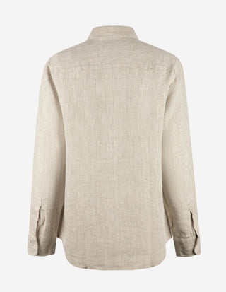 Maja Overshirt Linne Sandbeige