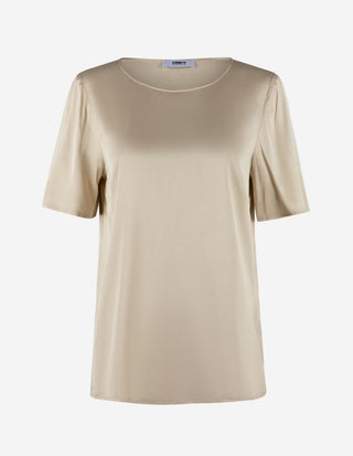 Kortärmad Blus Beige