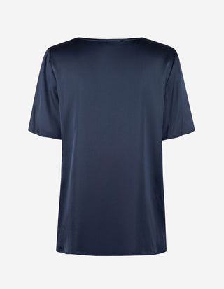 Kortärmad Blus Navy