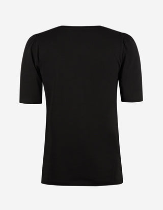 Alice T-shirt Puff Sleeve Svart