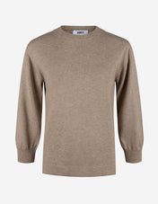 Andrea Top 3/4 Ärm Gråbeige Melange