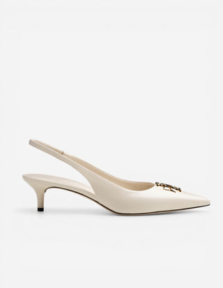 Eleanor Slingback Sko Benvit