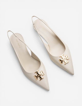 Eleanor Slingback Sko Benvit