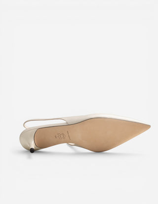 Eleanor Slingback Sko Benvit