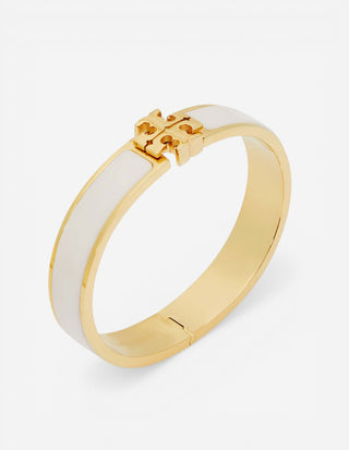 Kira Enamel Armband Guld/Benvit