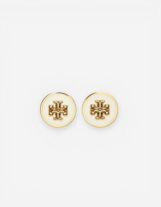 Kira Enamel Örhängen Guld/Benvit One Size
