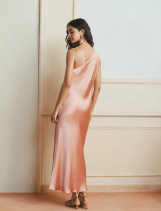 MLLMagia Klänning One-Shoulder Rosa